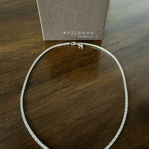 Silpada Silver Necklace Minimalist Design